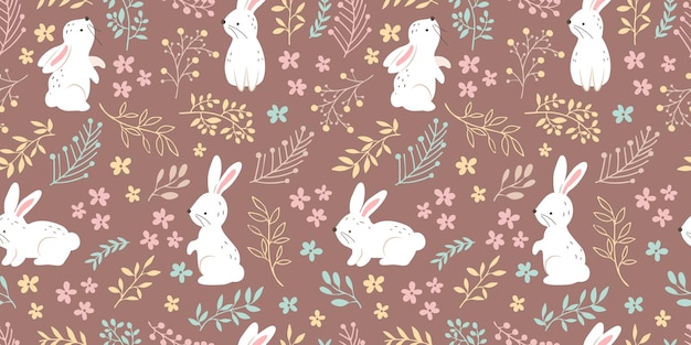 Animales del bosque lindos patrones sin costuras y papel tapiz