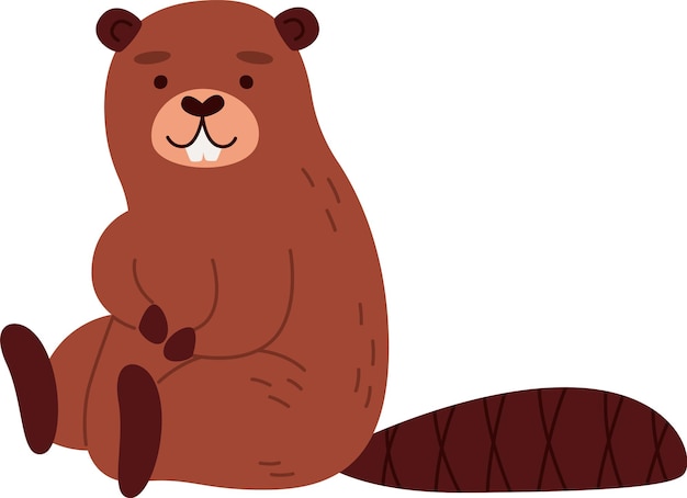 Animales de castor sentados