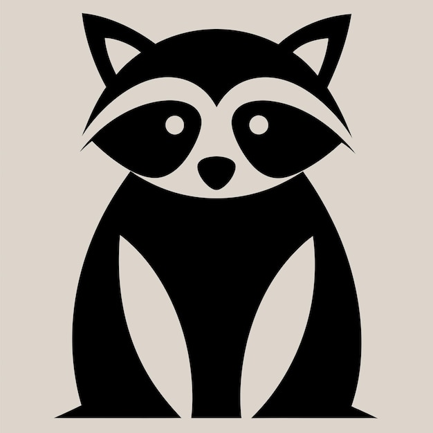 Animales Concept Raccoon en PNG plano Ilustración vectorial Diseño abstracto geométrico