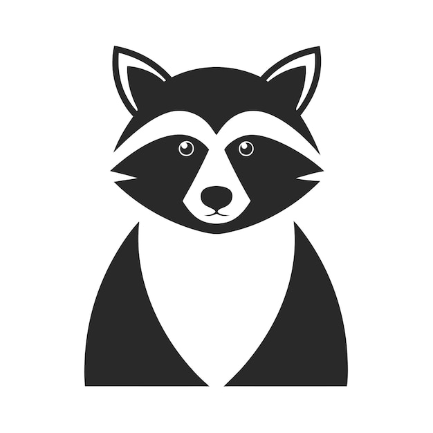 Animales Concept Raccoon en PNG plano Ilustración vectorial Diseño abstracto geométrico