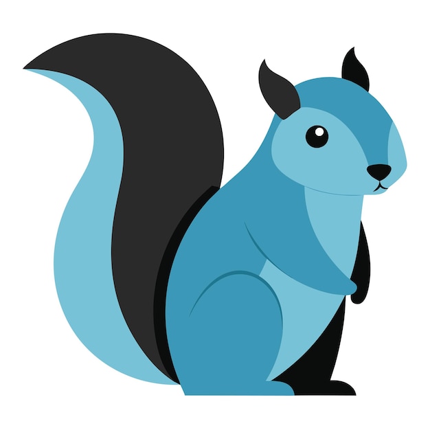 Animales concepto ardilla en plano PNG Ilustración vectorial diseño abstracto geométrico