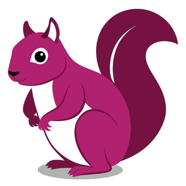 Animales concepto ardilla en plano PNG Ilustración vectorial diseño abstracto geométrico