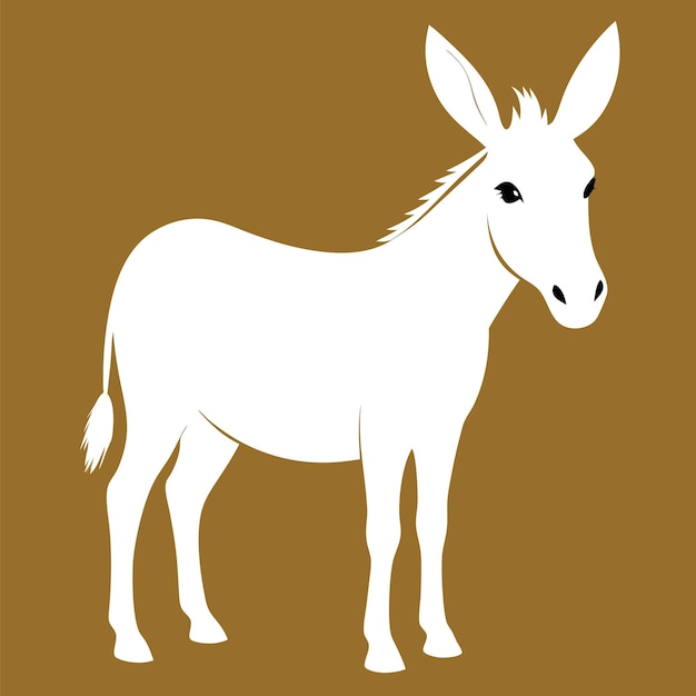 Animales Concepto Burro en PNG plano Ilustración vectorial Diseño abstracto geométrico