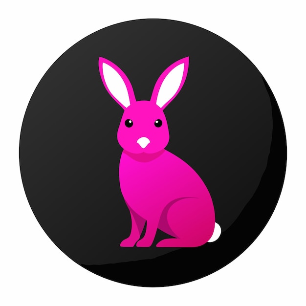 Animales Concepto Conejo en PNG plano Ilustración vectorial Diseño abstracto geométrico
