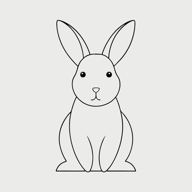 Animales Concepto Conejo en PNG plano Ilustración vectorial Diseño abstracto geométrico