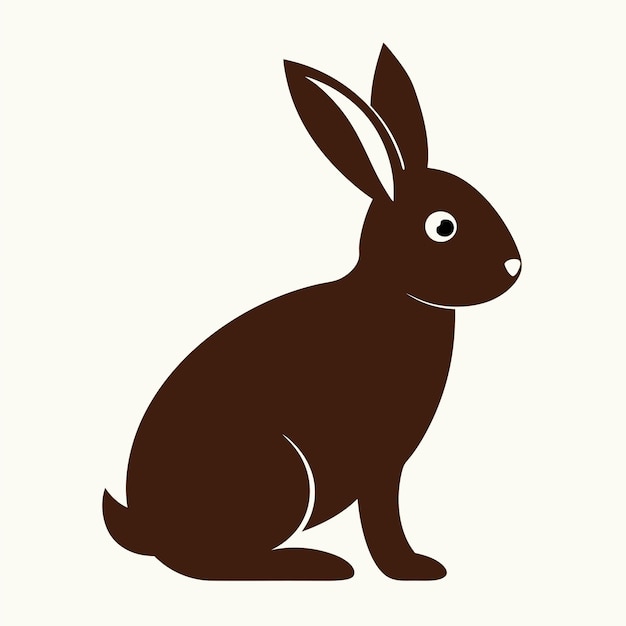 Animales Concepto Conejo en PNG plano Ilustración vectorial Diseño abstracto geométrico