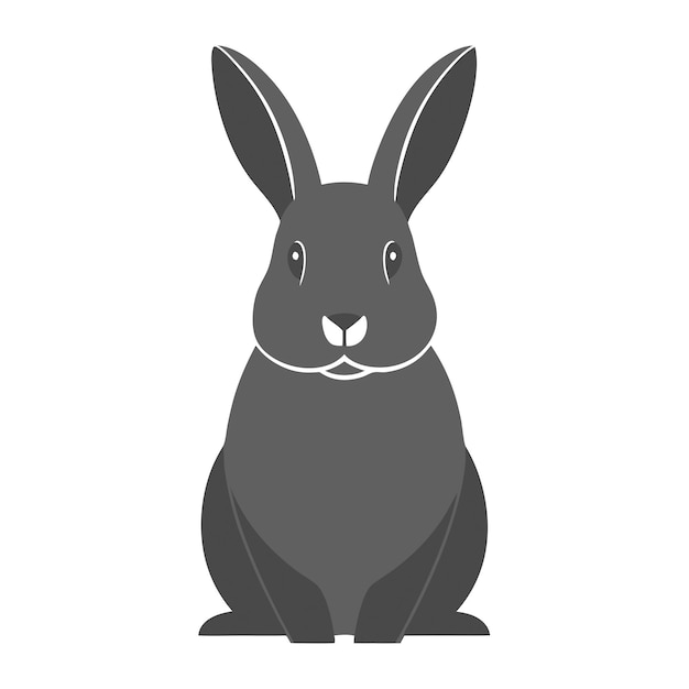 Animales Concepto Conejo en PNG plano Ilustración vectorial Diseño abstracto geométrico