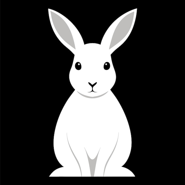Animales Concepto Conejo en PNG plano Ilustración vectorial Diseño abstracto geométrico