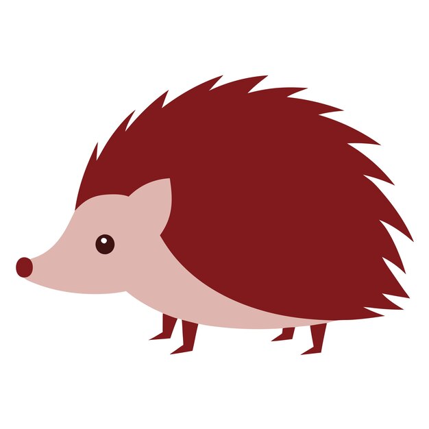 Animales concepto erizo en plano PNG Ilustración vectorial diseño abstracto geométrico