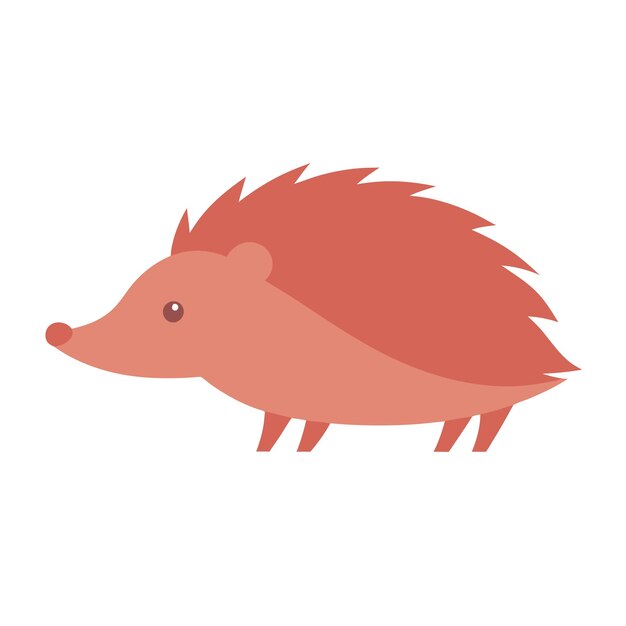 Animales concepto erizo en plano PNG Ilustración vectorial diseño abstracto geométrico