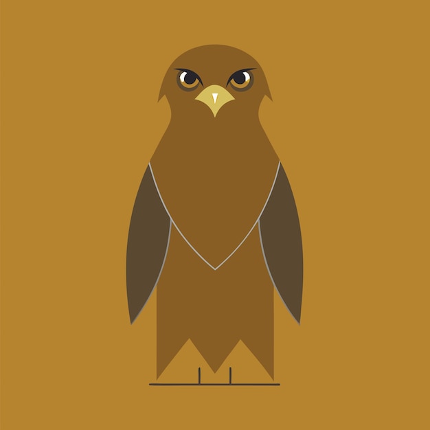 Animales concepto halcón en plano PNG Ilustración vectorial diseño abstracto geométrico