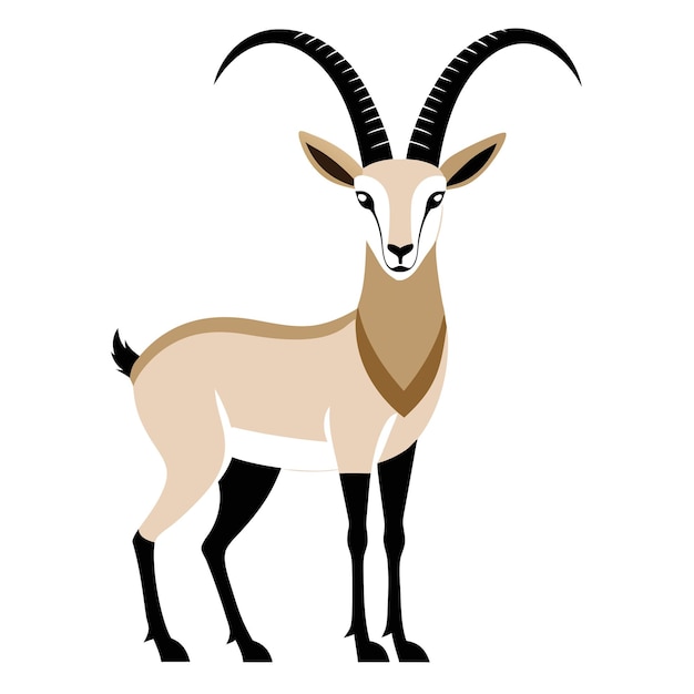 Animales Concepto Ibex en PNG plano Ilustración vectorial Diseño abstracto geométrico