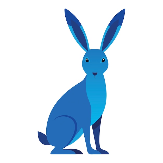 Animales concepto liebre en plano PNG Ilustración vectorial diseño abstracto geométrico