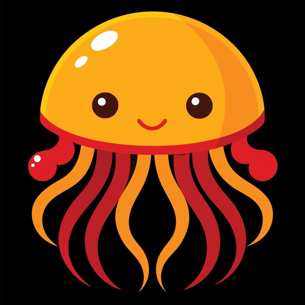 Animales Concepto Medusas en PNG plano Ilustración vectorial Diseño abstracto geométrico
