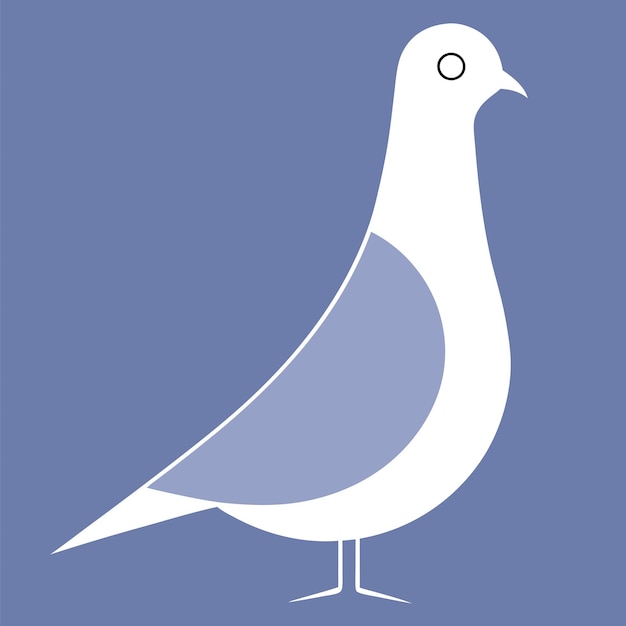 Animales Concepto Paloma en PNG plano Ilustración vectorial Diseño abstracto geométrico