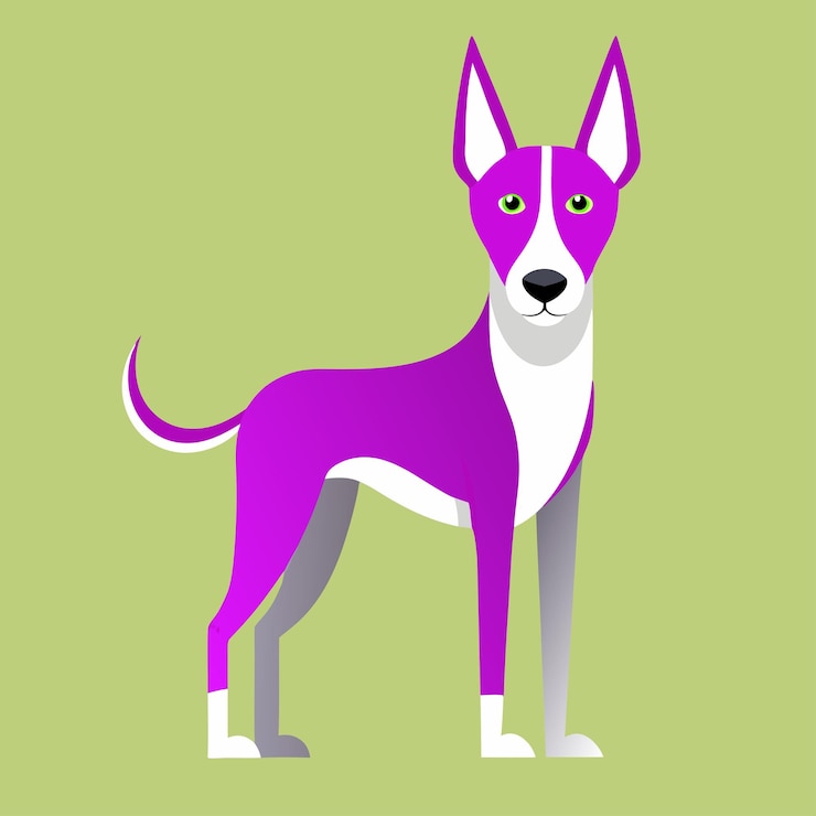 Vector animales concepto perro en plano png ilustración vectorial diseño abstracto geométrico