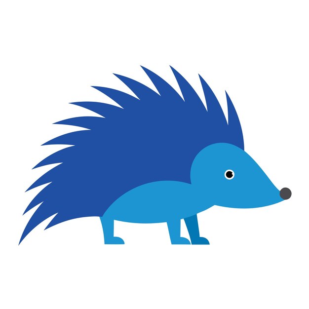 Animales Concepto Porcupino en PNG plano Ilustración vectorial Diseño abstracto geométrico