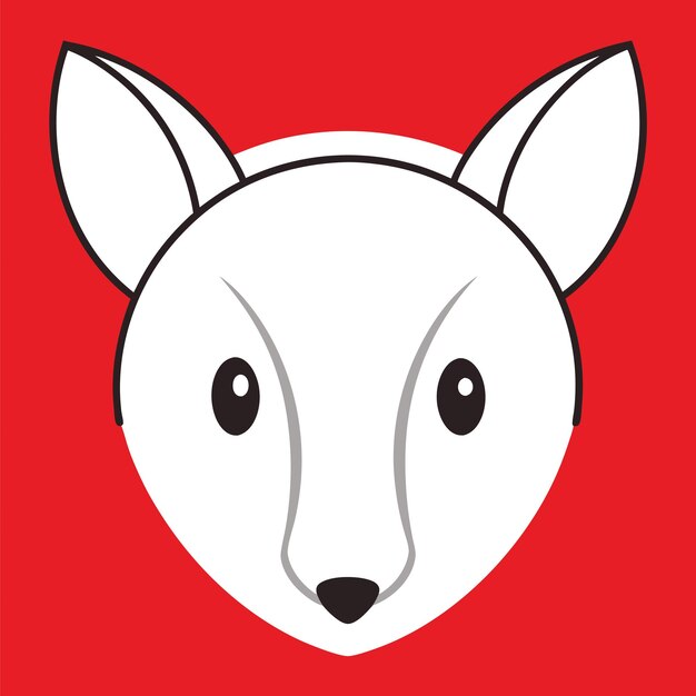 Animales concepto Possum en plano PNG Ilustración vectorial diseño abstracto geométrico