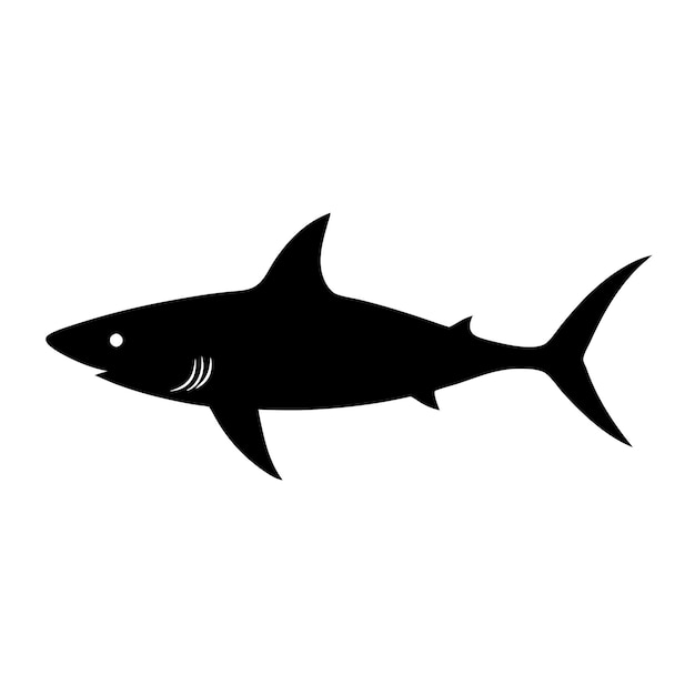 Animales concepto tiburón en PNG plano Ilustración vectorial diseño abstracto geométrico