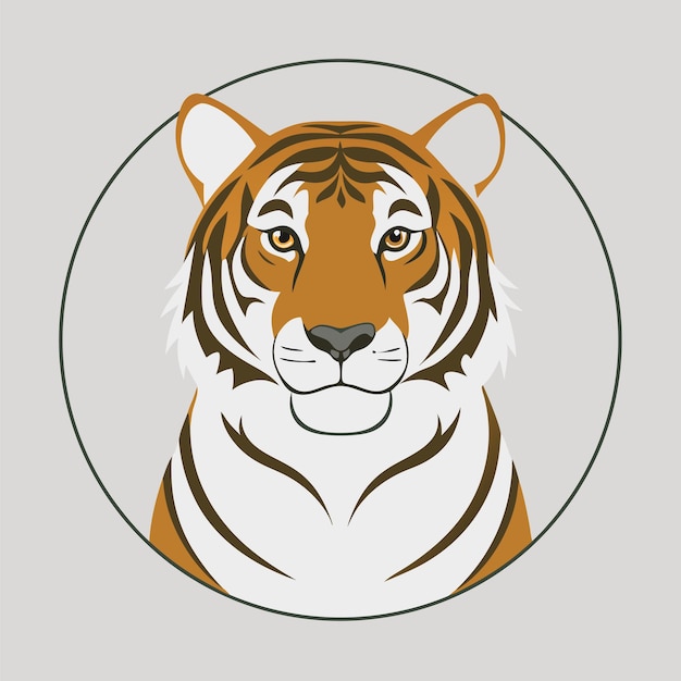 Animales Concepto Tigre en PNG plano Ilustración vectorial Diseño abstracto geométrico