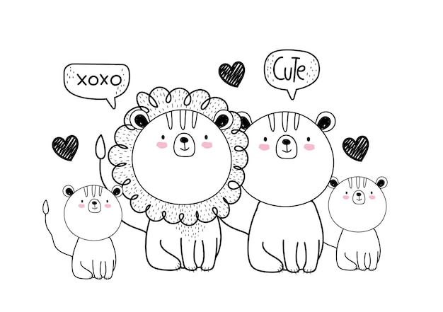 Animales de dibujos animados dibujan iconos aislados