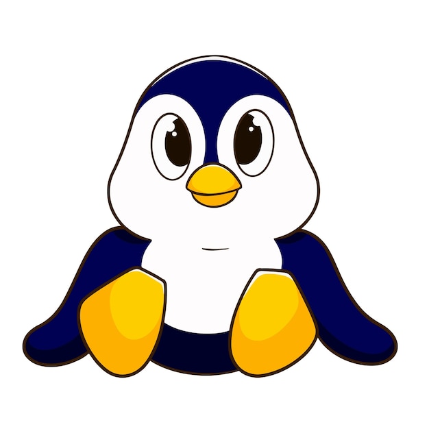 Animales de dibujos animados lindos pingüino