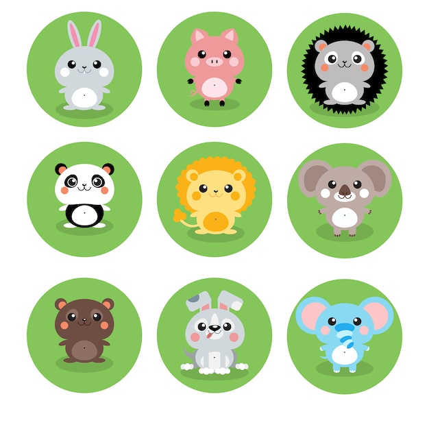 Vector animales divertidos