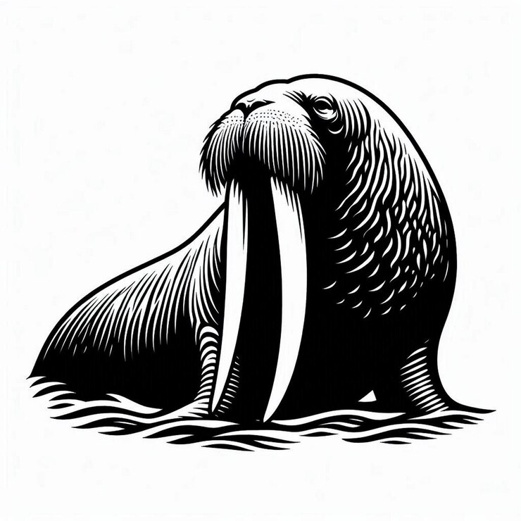 Vector animales exclusivos dibujo de contorno silueta arte estencil vectorial