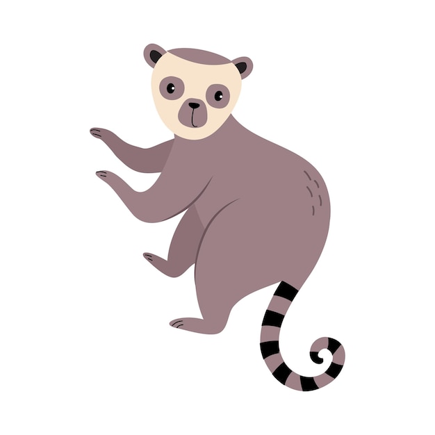 Animales exóticos de la fauna tropical Elemento de los habitantes de la sabana africana Ilustración vectorial de dibujos animados