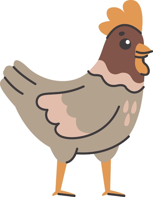 Animales felices de la granja de gallinas