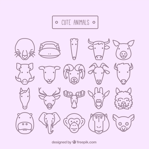 Vector animales lindos