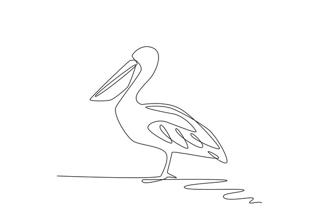 animales una línea. concepto de línea simple de animales