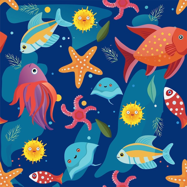 animales marinos patrón Océano
