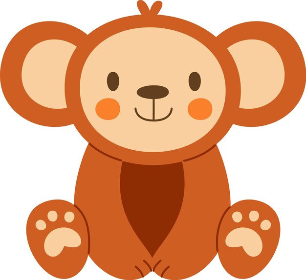 Animales monos sentados