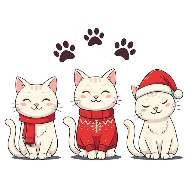 Animales de Navidad Arte vectorial Elementos gráficos
