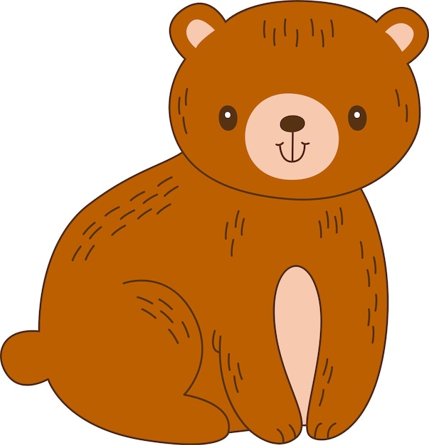 Vector animales de oso sentado