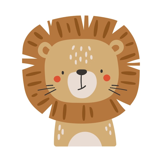 Animales de safari aislados animales tropicales niños ilustración vector de dibujos animados
