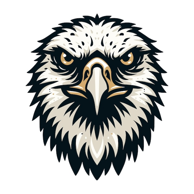 Vector animales salvajes aves de presa cara de cabeza aves de rapina diseño vectorial ilustración halcón águila halcón logotipo