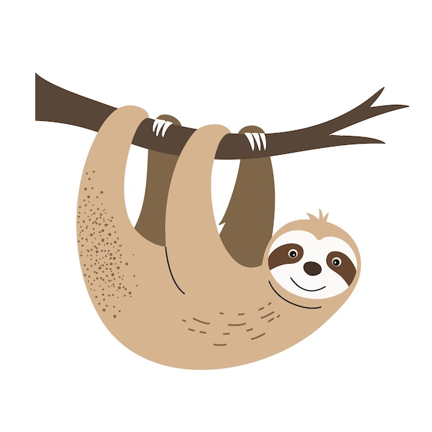 Animales salvajes dibujados a mano Ilustración infantil Estilo infantil