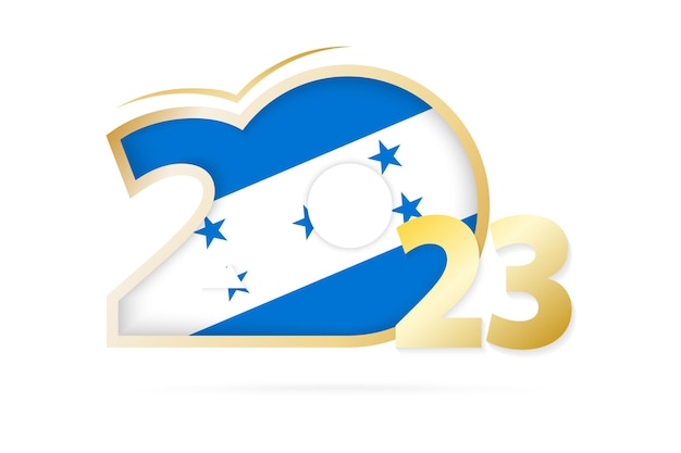 Año 2023 con patrón de bandera de honduras