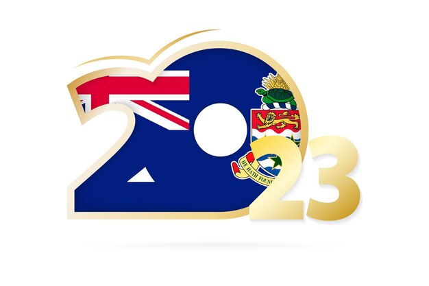 Año 2023 con patrón de bandera de las Islas Caimán