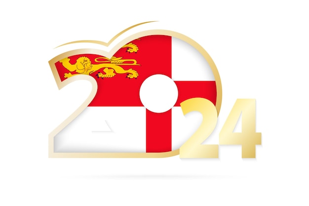 Año 2024 con patrón de bandera Sark