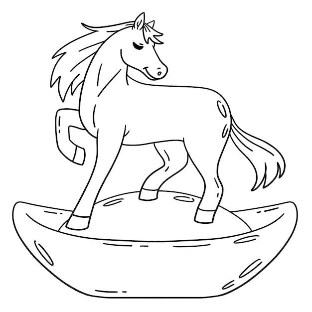 Año del Caballo 2026 y lingotes de oro aislados