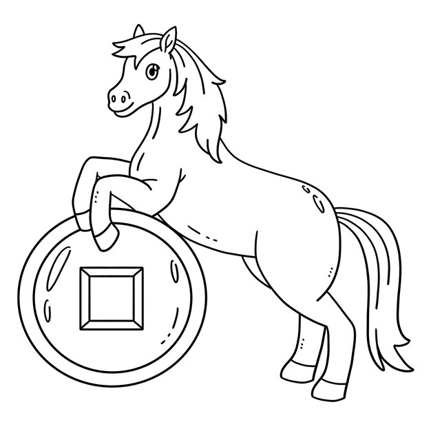 Año del Caballo 2026 y la moneda de la fortuna aislada