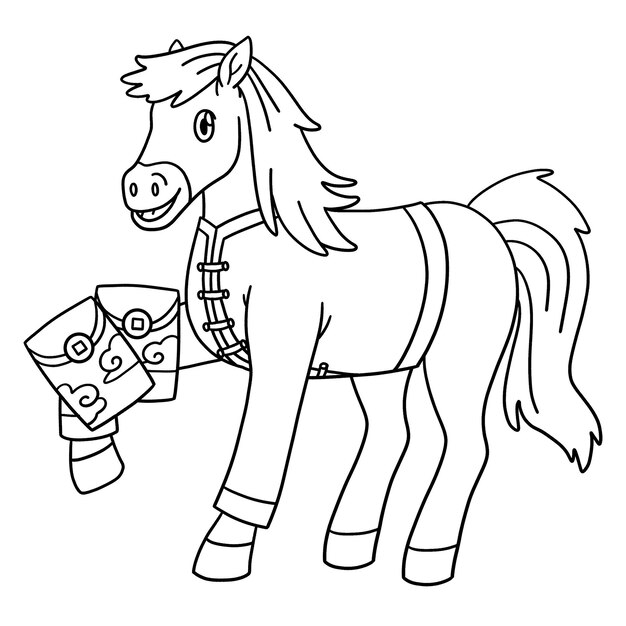 Año del Caballo 2026 Los sobres de la fortuna aislados