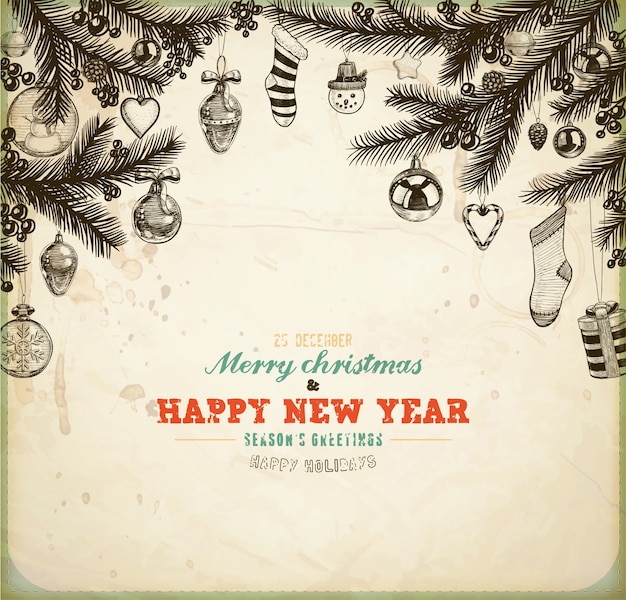 año de navidad de Navidad de arte antiguo