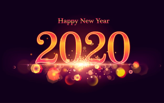 Año Nuevo 2020. Brillante.