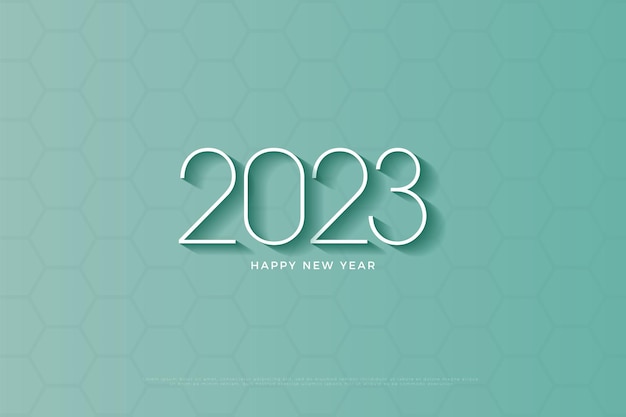 año nuevo 2023 con un sutil concepto de color.