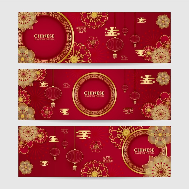 Año nuevo chino 2022 año de la flor roja y dorada del tigre y papel de elementos asiáticos cortado con estilo artesanal en el fondo. Banner de fondo chino universal. ilustración vectorial