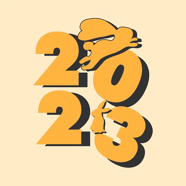 año nuevo chino 2023 diseño año del conejo